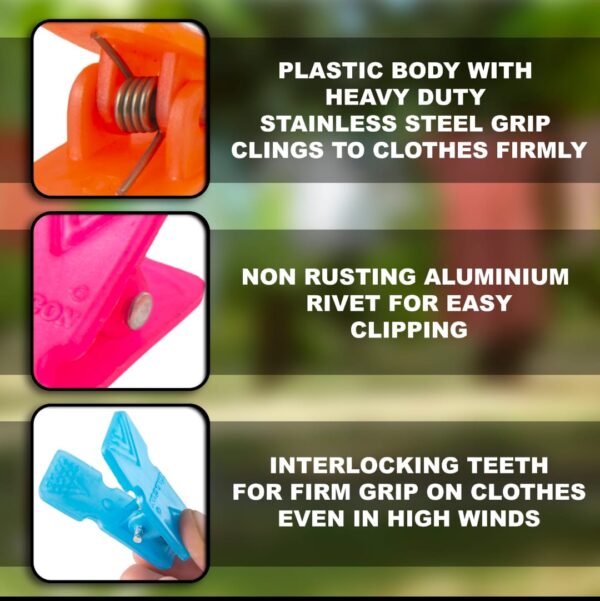 Talcon Plastic Cloth Clips - Image 6