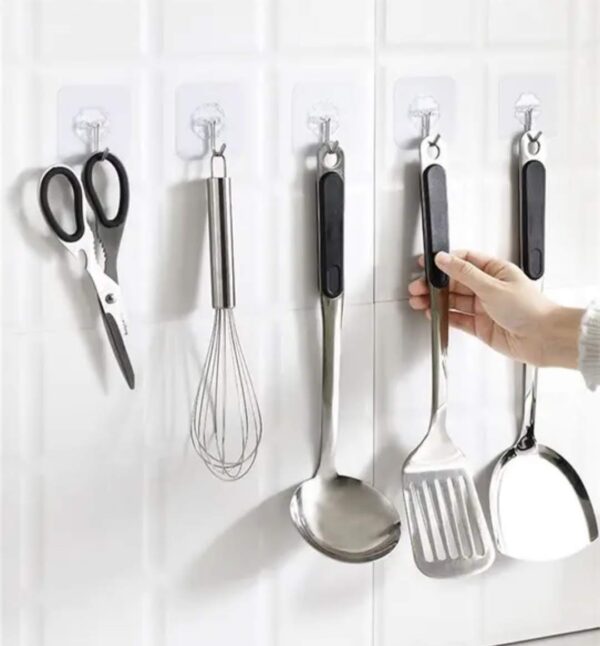 Transparent Adhesive Wall Hooks - Damage-Free and Versatile - Image 10