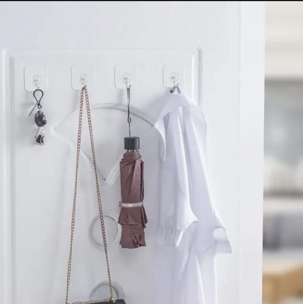 Transparent Adhesive Wall Hooks - Damage-Free and Versatile - Image 9