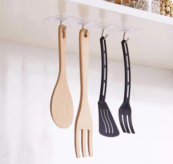 Transparent Adhesive Wall Hooks - Damage-Free and Versatile - Image 6
