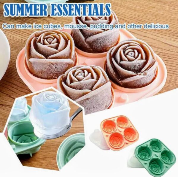 Silicone Ice Tray - Rose Shape - Image 7