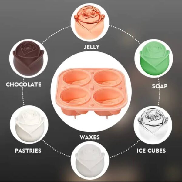 Silicone Ice Tray - Rose Shape - Image 8
